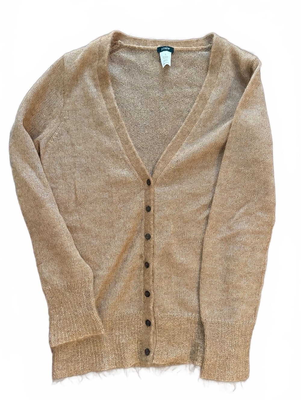 J.Crew Women's Mohair Blend V-Neck Button-Up Cardigan- Size S